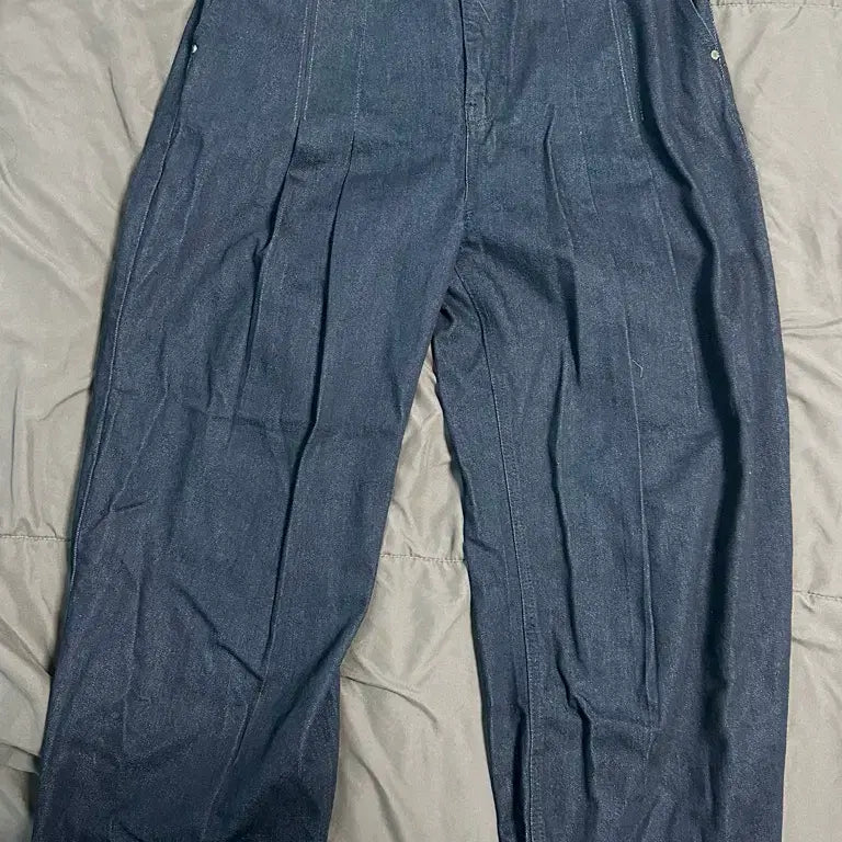[BUNJANG] Nonblank Two-Tuck Wide Fit Denim Pants Indigo XL / 넌블랭크 투 턱 와이드 핏 데님 팬츠 indigo xl 새상품
