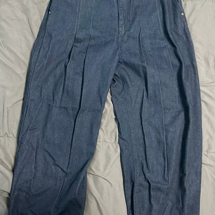 [BUNJANG] Nonblank Two-Tuck Wide Fit Denim Pants Indigo XL / 넌블랭크 투 턱 와이드 핏 데님 팬츠 indigo xl 새상품