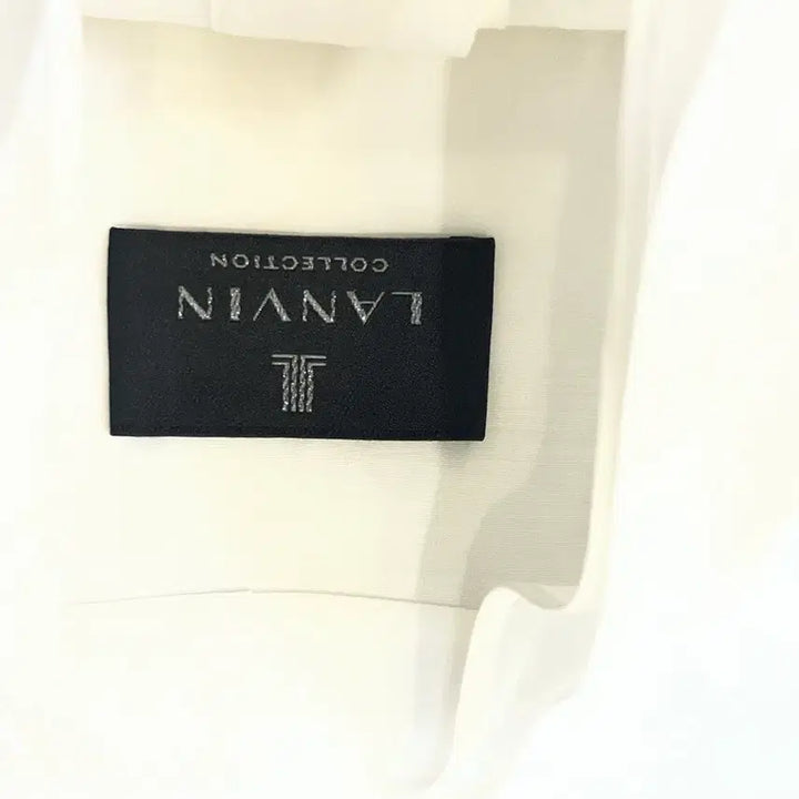 [BUNJANG] Lanvin Collection 2023 Puff Sleeve Shirring Blouse White Size 55 (New Condition) / 네고사절23년랑방컬렉션 퍼프 셔링 블라우스 화이트 55 새옷급