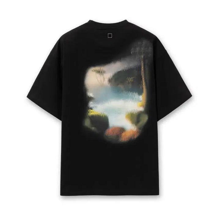 [BUNJANG] Wooyoungmi Bleach T-Shirt Black 46 / 우영미 블러 티셔츠 블랙 46