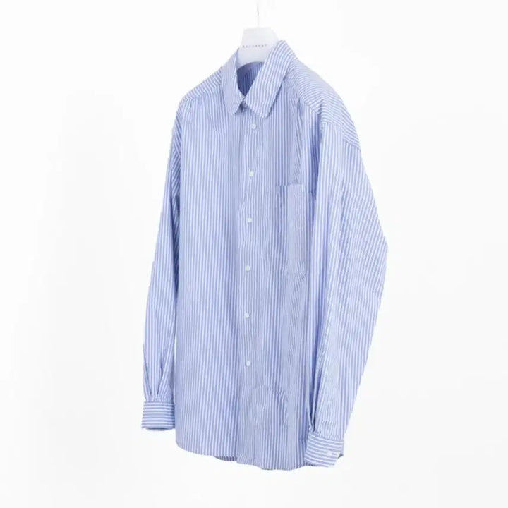 [BUNJANG] Document Back Logo Stripe Shirt Navy S / 도큐먼트 백로고 스트라이프 셔츠 S