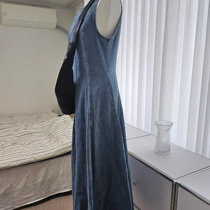 [BUNJANG] Denim Long Dress / 데님 롱 원피스