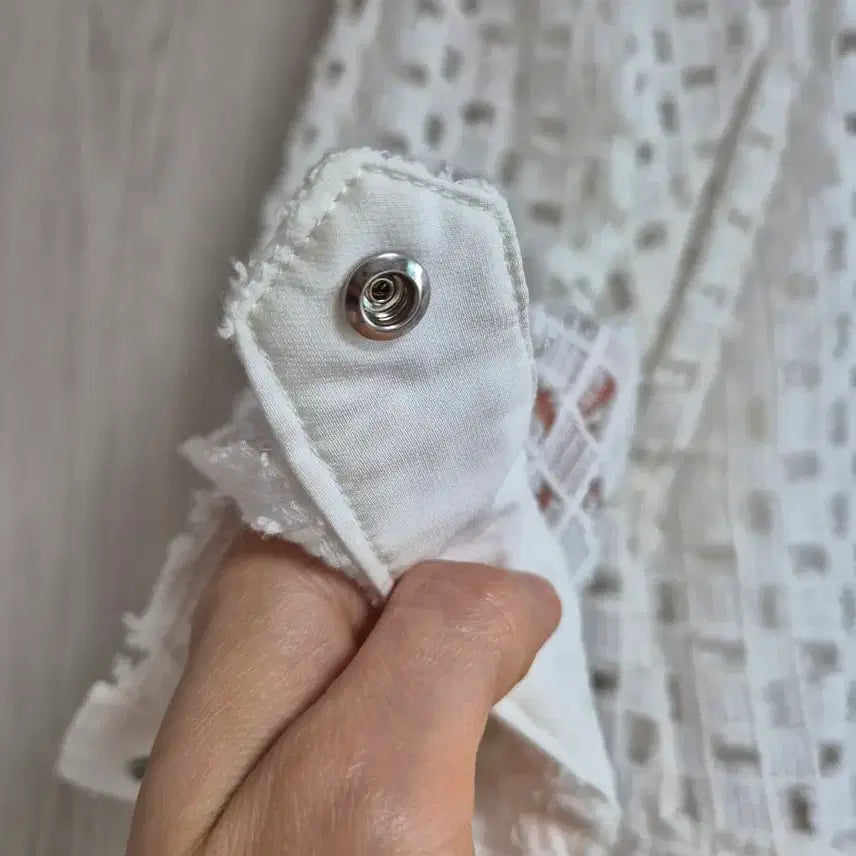 [BUNJANG] SYSTEM White Punching Jacket / SYSTEM 시스템 화이트 펀칭 자켓