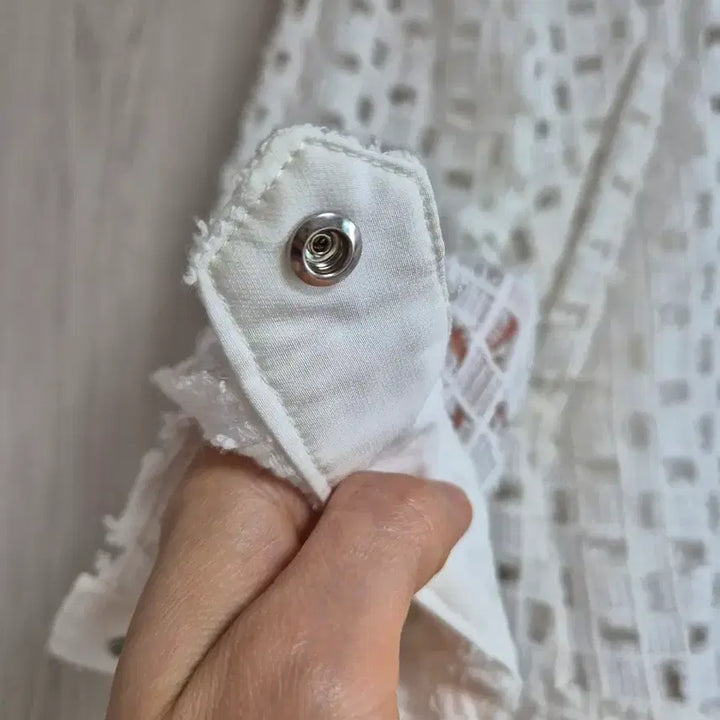 [BUNJANG] SYSTEM White Punching Jacket / SYSTEM 시스템 화이트 펀칭 자켓