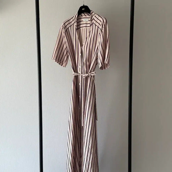 [BUNJANG] Sandro Stripe Shirt Dress Size 34 / 산드로 Sandro 스트라이프 셔츠 원피스 34