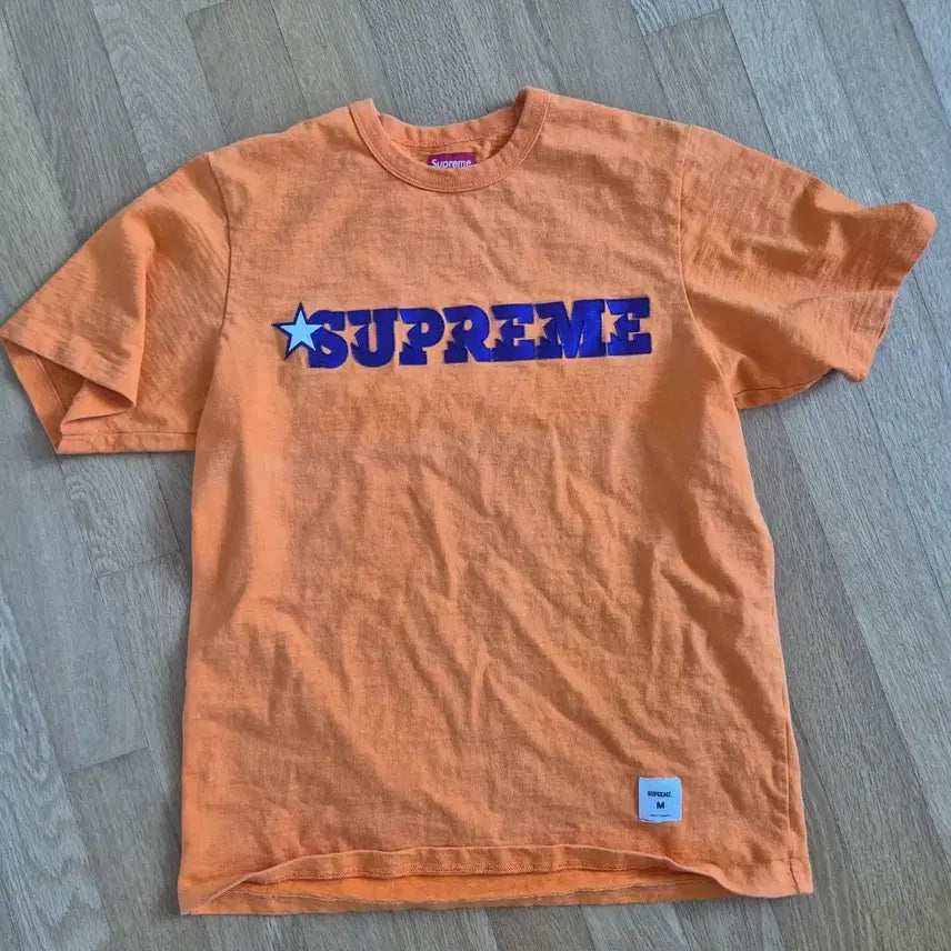 [BUNJANG] Supreme Star Logo T-Shirt Orange M / 슈프림 스타 로고 오렌지 티셔츠 M