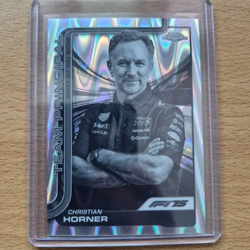 [BUNJANG] 2025 Topscrom F1 Christian Horner Black &amp; White Ray Wave Card / 2025 탑스크롬 F1 크리스티안 호너 블랙앤화이트 레이웨이브카드 판매