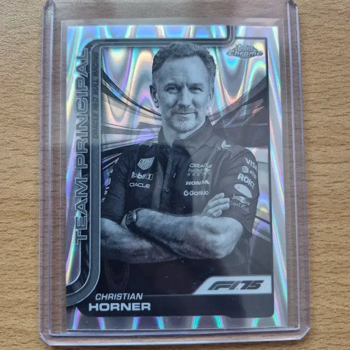 [BUNJANG] 2025 Topscrom F1 Christian Horner Black &amp; White Ray Wave Card / 2025 탑스크롬 F1 크리스티안 호너 블랙앤화이트 레이웨이브카드 판매