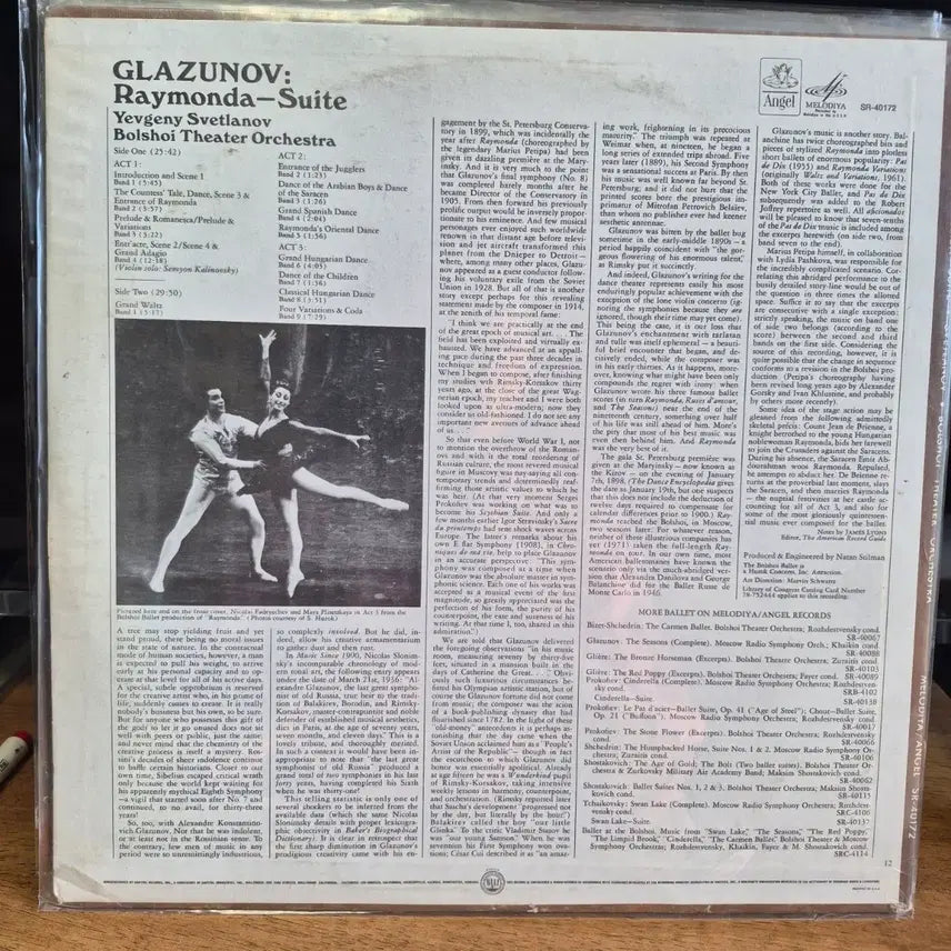 [BUNJANG] Glazunov Raymonda Suite LP Vinyl Record (Sealed) / Glazunov Raymonda Suite LP 미개봉 음반