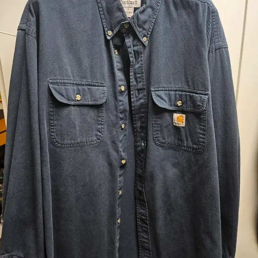 [BUNJANG] Carhartt Navy Work Shirt L / 칼하트 네이비 워크셔츠 L