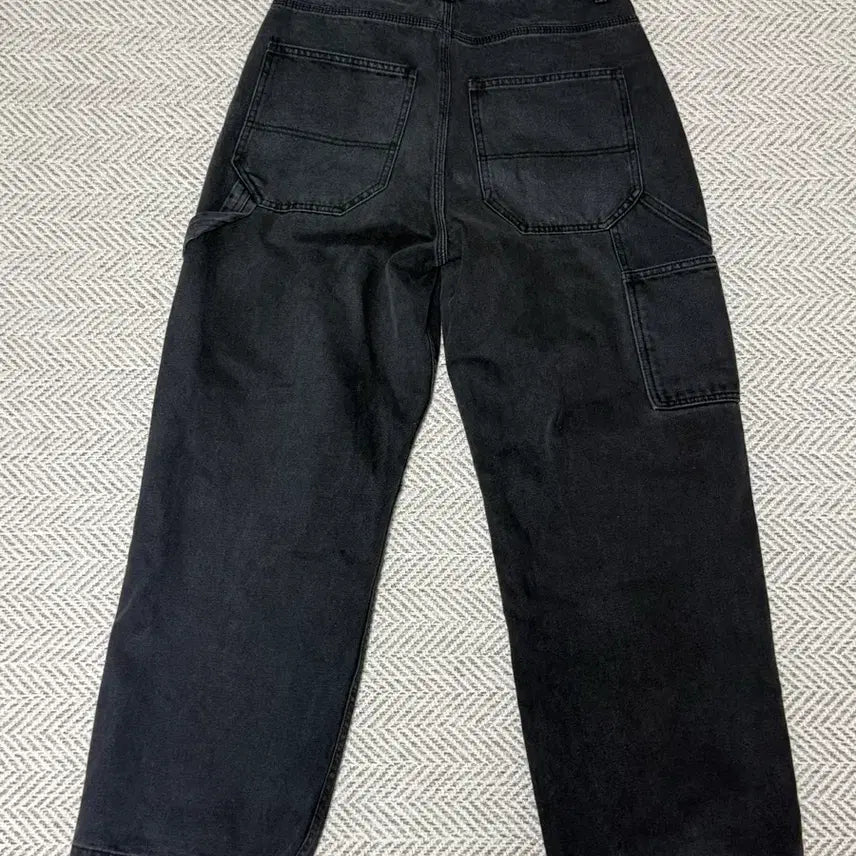 [BUNJANG] WITH Wide Carpenter Denim Pants Black S / WITH 와이드 카펜터 데님 팬츠 블랙 S