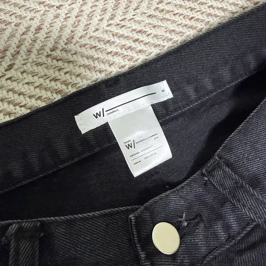 [BUNJANG] WITH Wide Carpenter Denim Pants Black S / WITH 와이드 카펜터 데님 팬츠 블랙 S