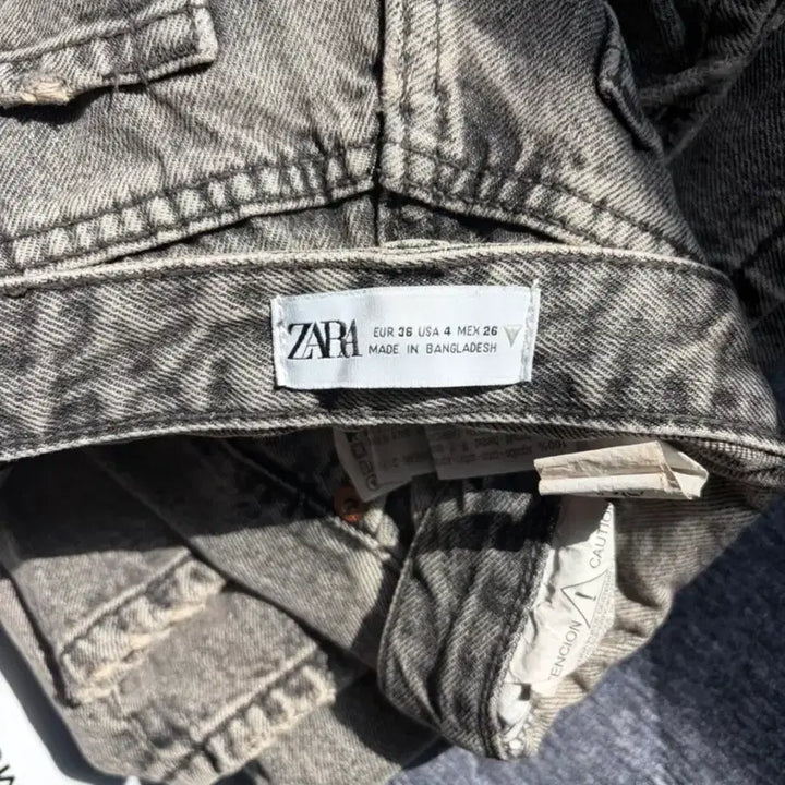 [BUNJANG] ZARA Black Wash Wide Leg Denim Pants / ZARA 흑청 와이드 데님 팬츠 EUR 36