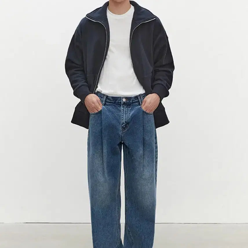 [BUNJANG] DECEIT Deep Pleats Wide Jeans DCPT03 (Set of 2) / [1+1](새상품)데케트 딥 플리츠 와이드진 DCPT03(28)