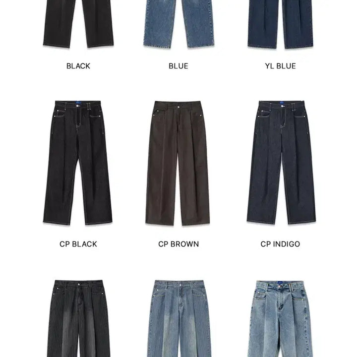 [BUNJANG] DECEIT Deep Pleats Wide Jeans DCPT03 (Set of 2) / [1+1](새상품)데케트 딥 플리츠 와이드진 DCPT03(28)