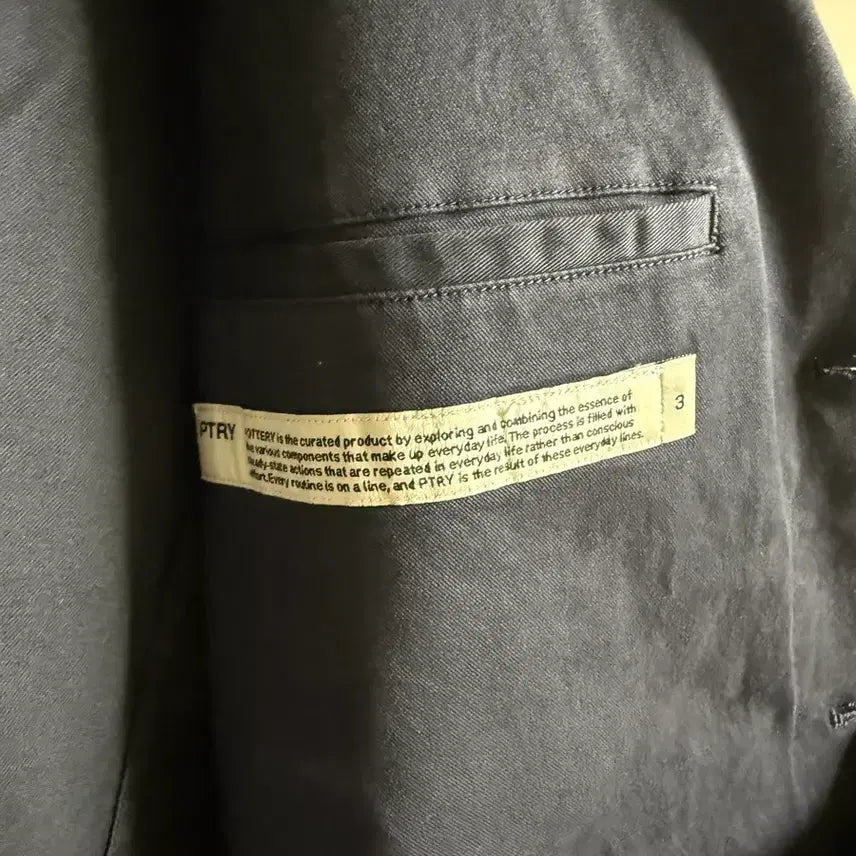 [BUNJANG] Polottery Washed Sport Jacket Charcoal Size 3 / 포터리 워시드 스포츠 자켓 챠콜 3사이즈