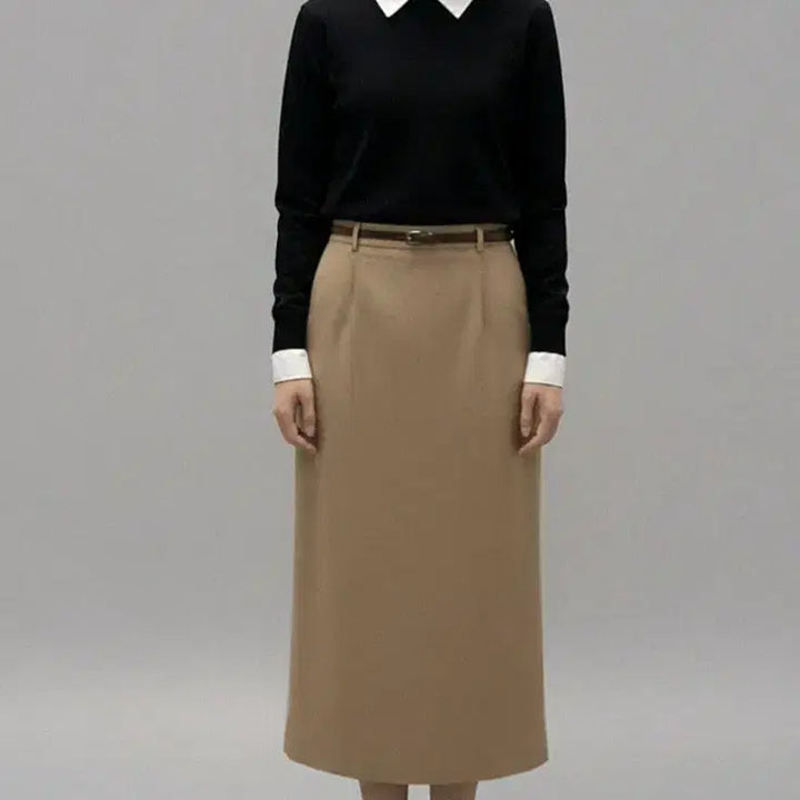 [BUNJANG] AISLE Dual Cotton Line Skirt / 에이슬 듀얼코튼 라인스커트