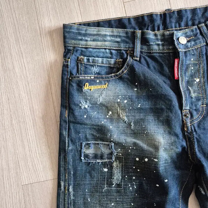 [BUNJANG] DSQUARED2 Paint Detail Denim Jeans / 디스퀘어드 페인트 데님 청바지 48사이즈