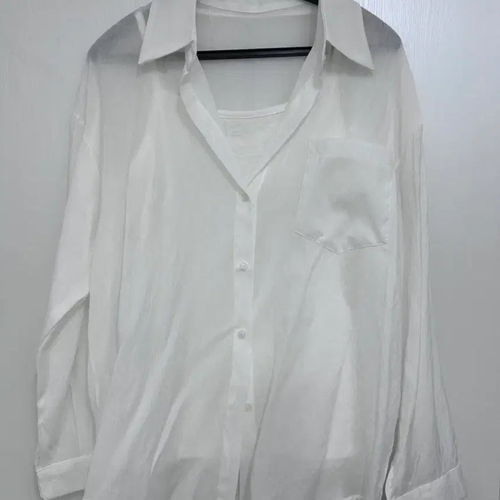 [BUNJANG] White Oversized Shirt (New) / 화이트 오버핏 셔츠(새상품)