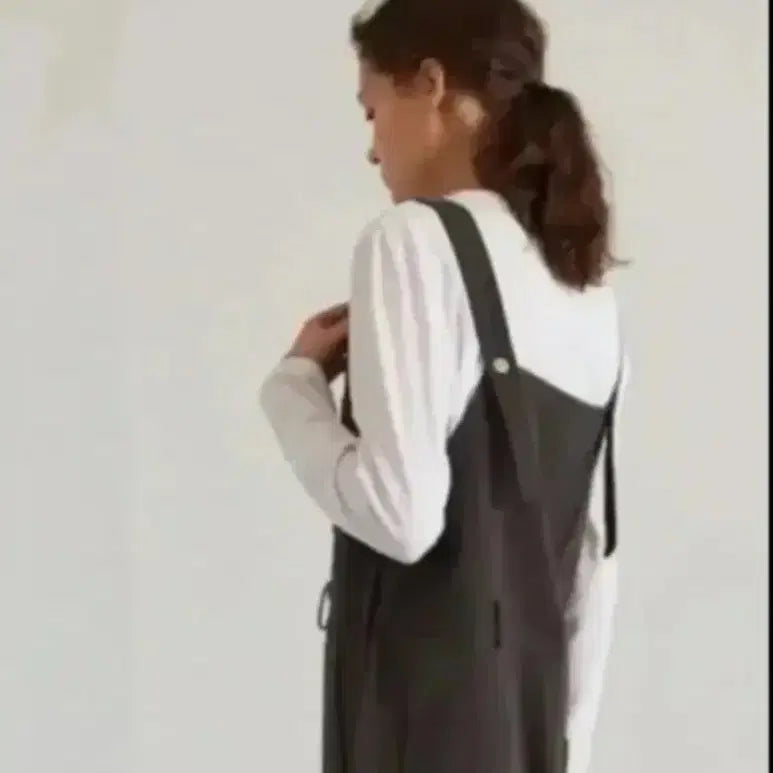 [BUNJANG] URAGO Linen 60% Cotton 40% Jumpsuit Charcoal / F/새제품/URAGO 유라고 린넨60+코튼40/점프수트
