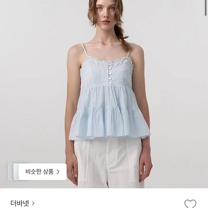 [BUNJANG] The Barnet OA Frill Sleeveless Top Free Size / 더바넷 oa 프릴 슬리브리스 탑 (새삼품, free)