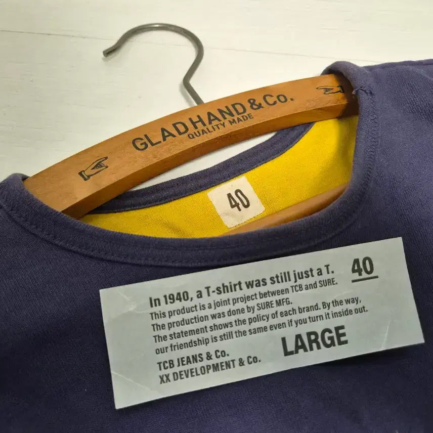 [BUNJANG] TCB Jeans 40s Reversible USN T-Shirt / TCB 40s USN 양면 티셔츠