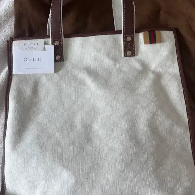 [BUNJANG] Gucci Supreme Three-Stripe PVC Cabas Shoulder &amp; Tote Bag / 구찌 슈프림 삼선 PVC 카바스 숄더&amp;토트백