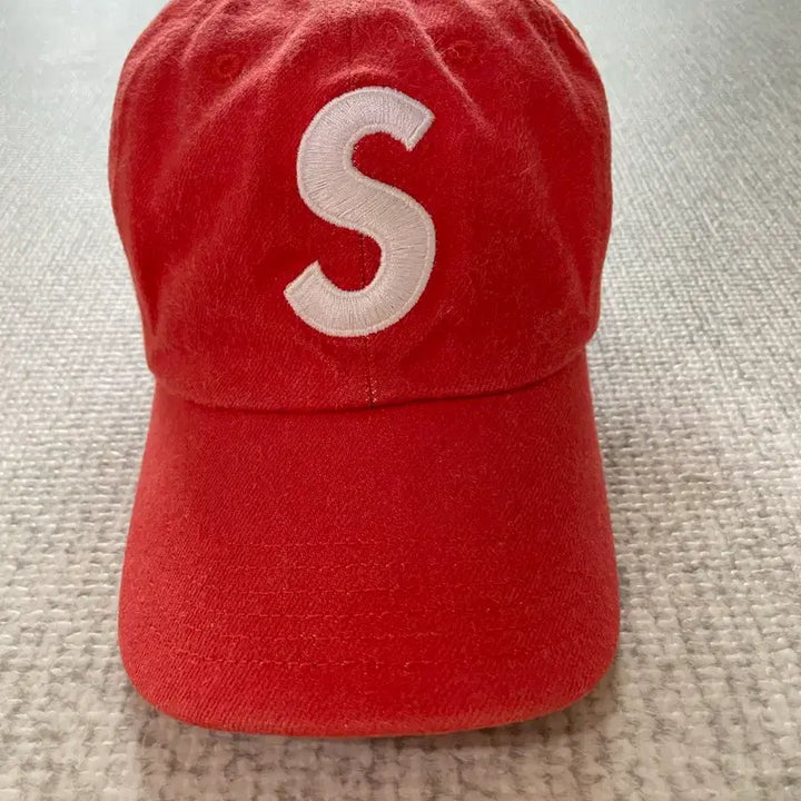 [BUNJANG] Supreme 22ss Kevlar Denim 6-Panel Ball Cap Red/Orange / 슈프림 22ss 케블라 데님 S로고 6패널 볼캡 레드 오렌지