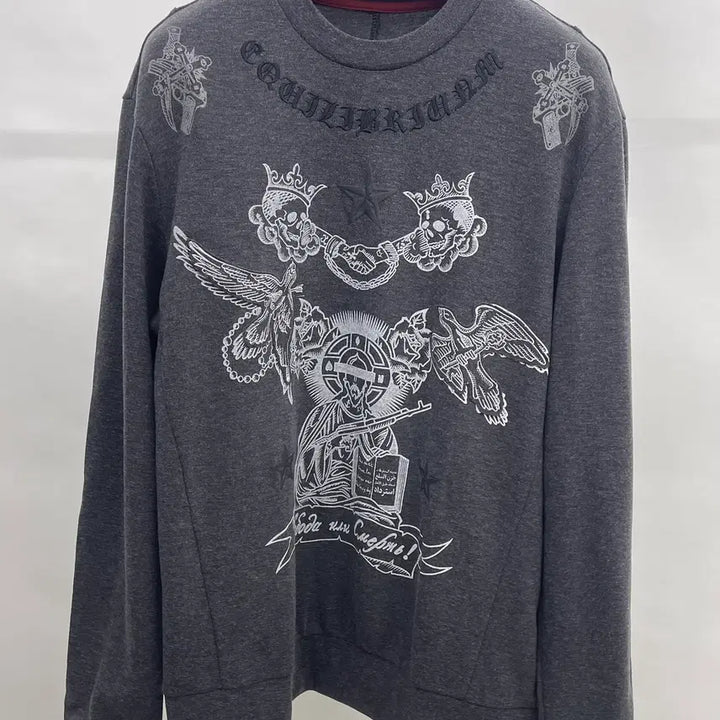 [BUNJANG] SYSTEM HOMME One-Point Long Sleeve Sweatshirt / 시스템옴므 원포인트 긴팔맨투맨