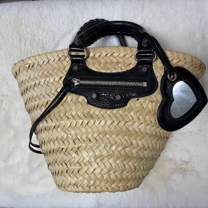 [BUNJANG] Balenciaga Medium Basket Raffia Tote Bag / 발렌시아가 미디움 바스켓 라피아 토트백