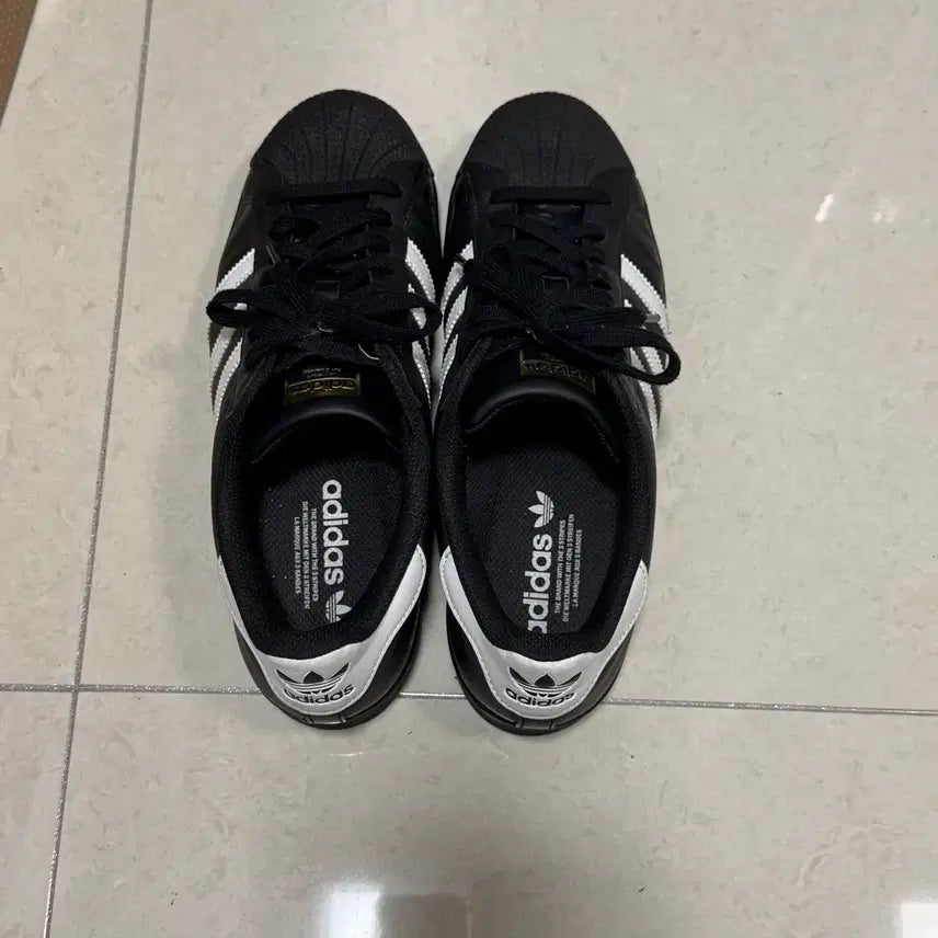 [BUNJANG] Adidas Superstar Core Black White Shoes / 아디다스 슈퍼스타 코어 블랙 화이트 275