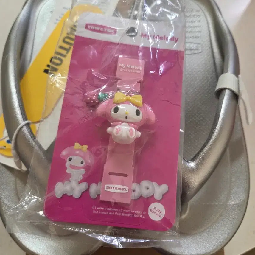 [BUNJANG] TAW&amp;TO Zerovity My Melody Silver Jjori Slippers / TAW&amp;TO 제로비티 마이멜로디 실버 쪼리 슬리퍼