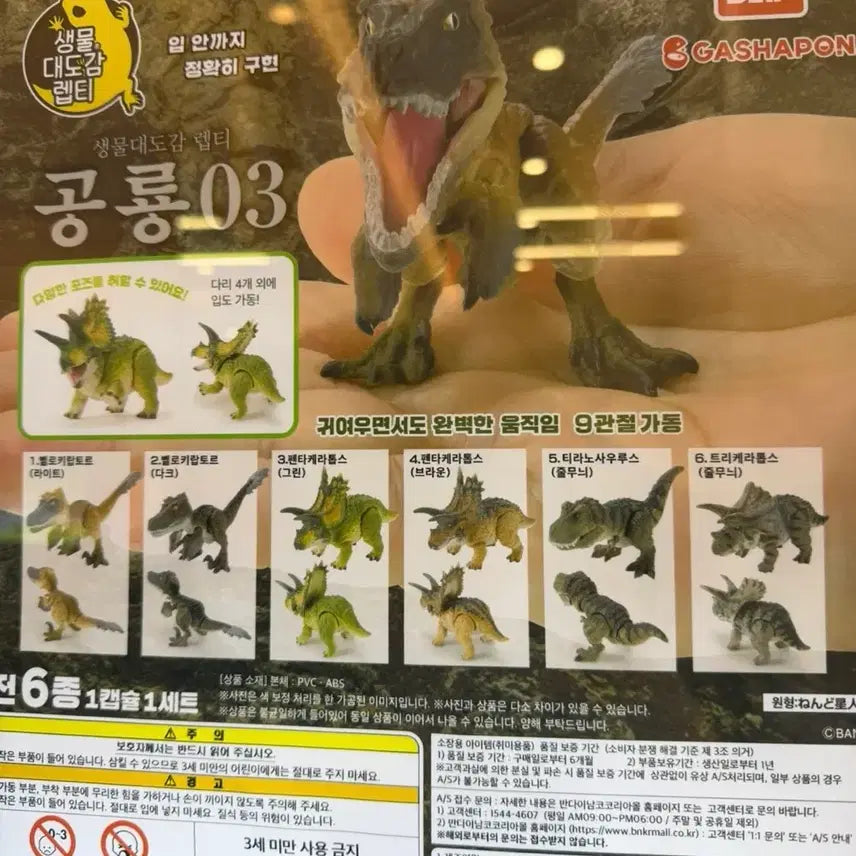 [BUNJANG] Creatures Encyclopedia Dinosaur Gacha Set (2 Variants) / 희귀가챠 생물대도감 공룡가챠 2종일괄