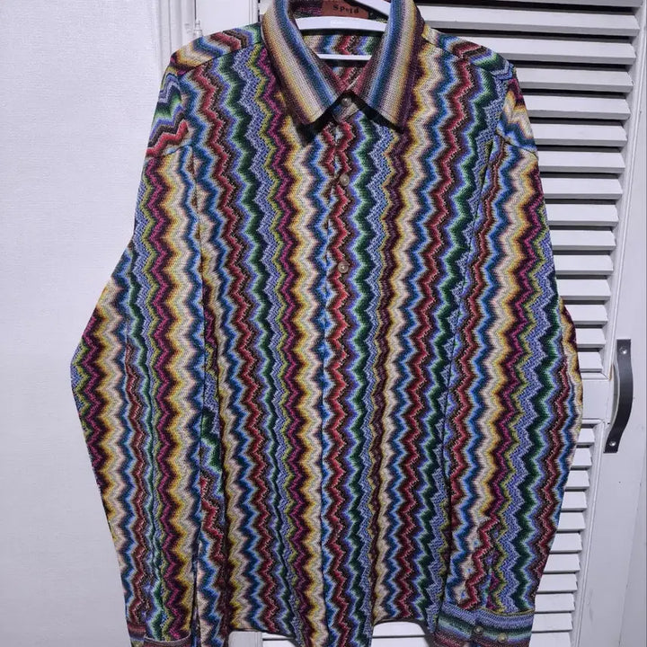 [BUNJANG] XL Spade Zigzag Pattern Shirt / xl 스페이드 지그재그 패턴 셔츠