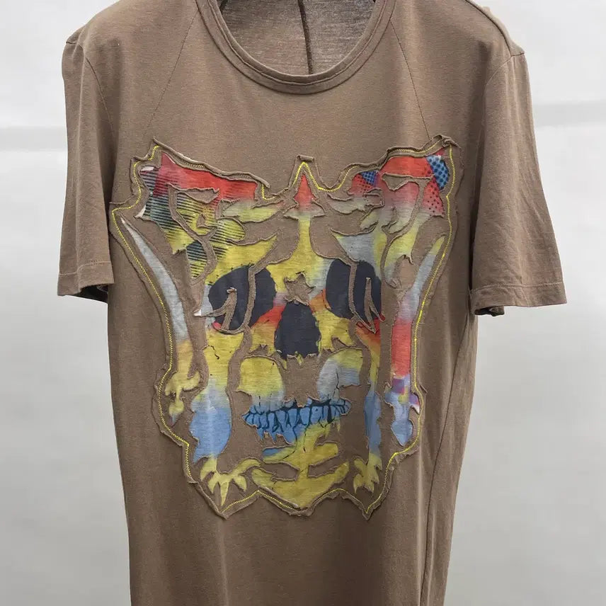 [BUNJANG] System Homme Graphic Patch Short Sleeve T-Shirt / 시스템옴므 원포인트 반팔티셔츠
