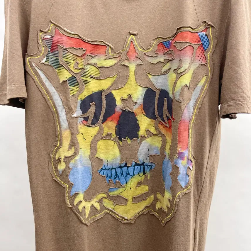 [BUNJANG] System Homme Graphic Patch Short Sleeve T-Shirt / 시스템옴므 원포인트 반팔티셔츠