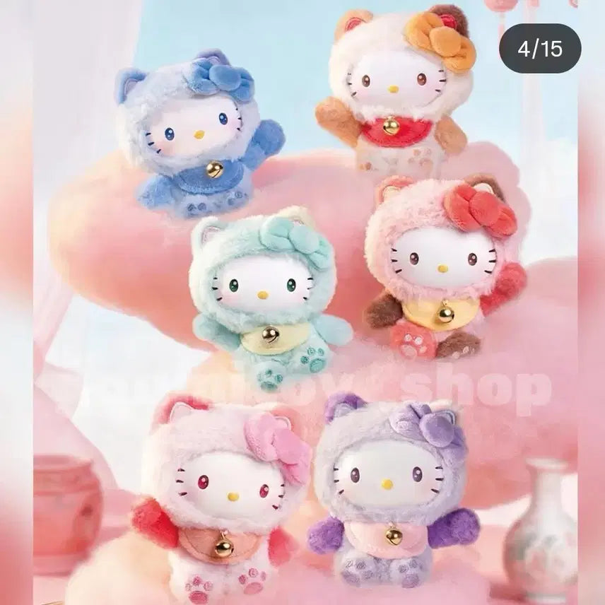 [BUNJANG] Hello Kitty Nyaong Lucky Blessing Series Mascot Doll Keychain / 신상) 헬로키티 냐옹이 야옹 축복시리즈 마스코트 인형 키링