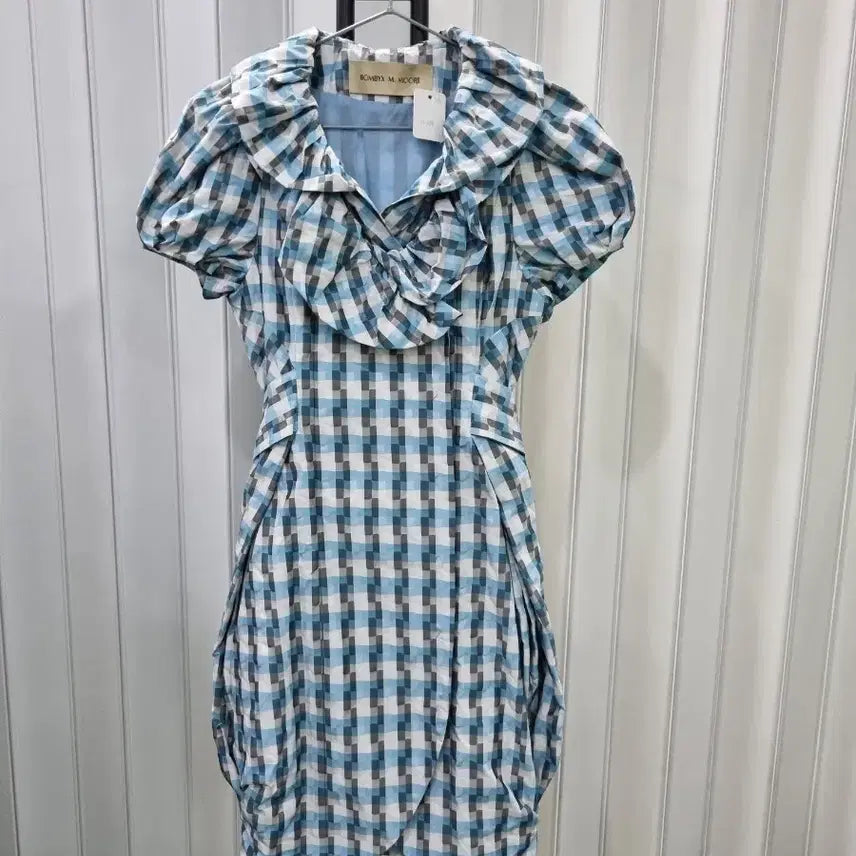 [BUNJANG] BOMBIGS Check Pattern Midi Dress / 봄빅스엠무어 체크 패턴 원피스