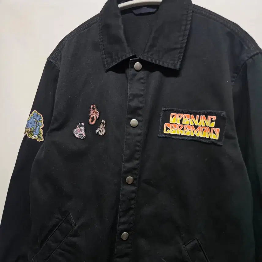 [BUNJANG] Opening Ceremony Patch Denim Bomber Jacket (Size S) / 오프닝세레모니 패치 데님 봄버 자켓 S