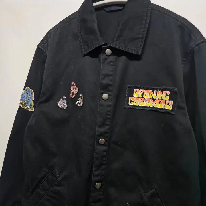 [BUNJANG] Opening Ceremony Patch Denim Bomber Jacket (Size S) / 오프닝세레모니 패치 데님 봄버 자켓 S