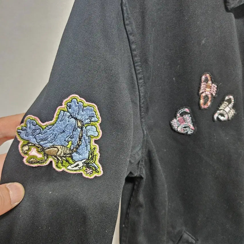 [BUNJANG] Opening Ceremony Patch Denim Bomber Jacket (Size S) / 오프닝세레모니 패치 데님 봄버 자켓 S