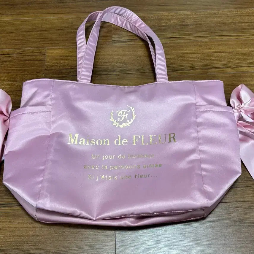 [BUNJANG] Maison de FLEUR Ribbon Ita Bag Pink A4 / 메종 드 플뢰르 리본 이타백 핑크 A4