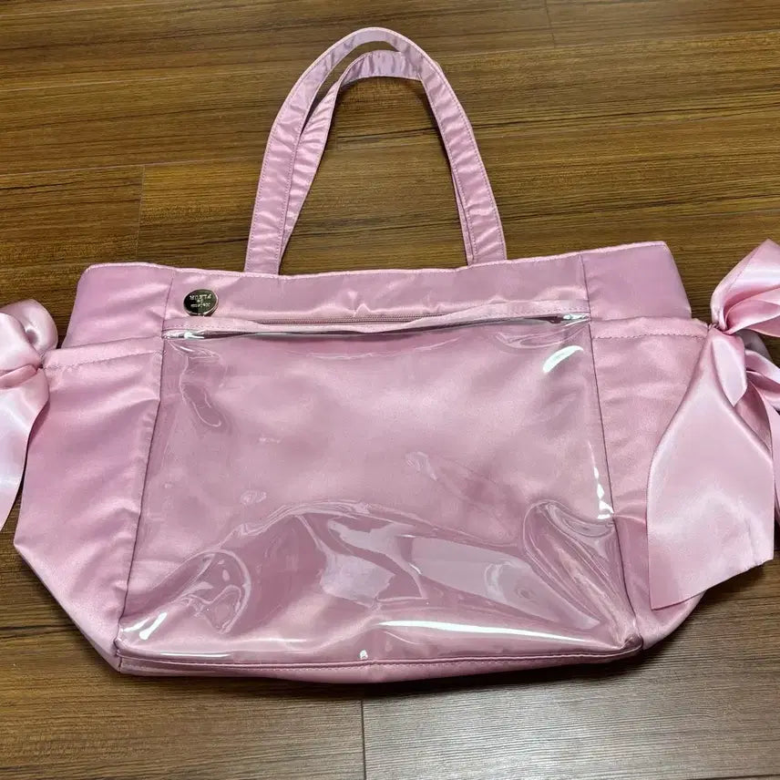 [BUNJANG] Maison de FLEUR Ribbon Ita Bag Pink A4 / 메종 드 플뢰르 리본 이타백 핑크 A4