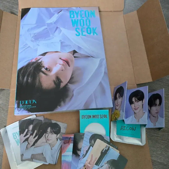 [BUNJANG] Byeon Woo Seok Dicon Vol. 23 E-Type Photobook Photocard Keychain Poster Bundle / 변우석 디아이콘 E타입 화보집 / 포카 포토카드 키링 포스터