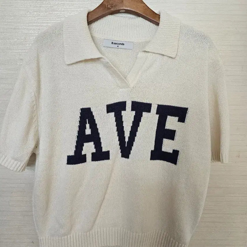 [BUNJANG] 8 Seconds Knit Short Sleeve T-Shirt - Size M / 8세컨즈 니트반팔