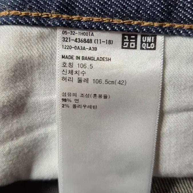 [BUNJANG] Uniqlo Slim Straight Fit Denim Jeans / 유니클로 슬림 스트레이트