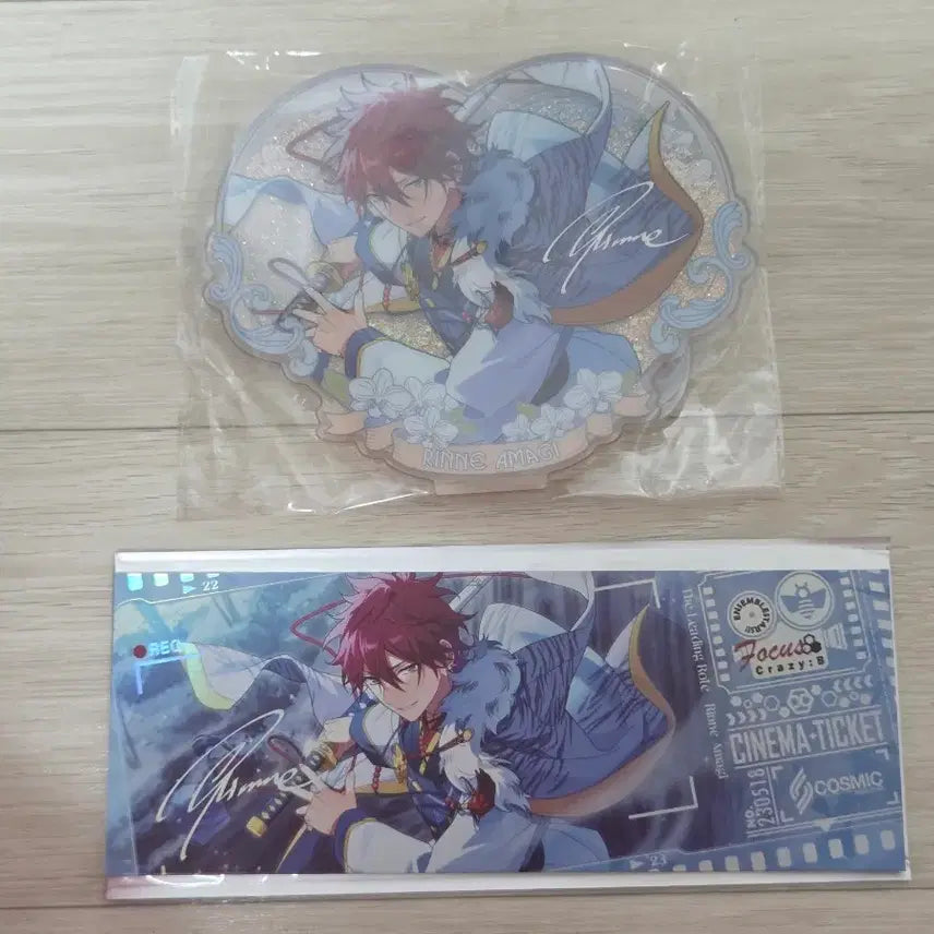 [BUNJANG] Ensemble Stars Rinnne Heart-shaped Acrylic Stand Cinema Ticket Set / 앙스타 린네 하트 유사 아크릴스탠드 시네마 티켓