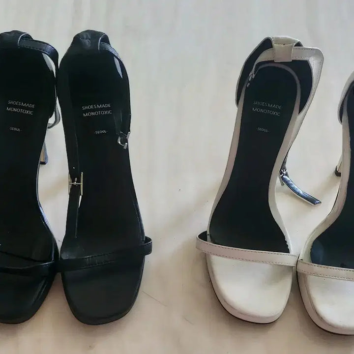 [BUNJANG] Monotoxi Strap Heel Sandals (Set of 2) / 스트랩 힐 샌들 2개(새상품)