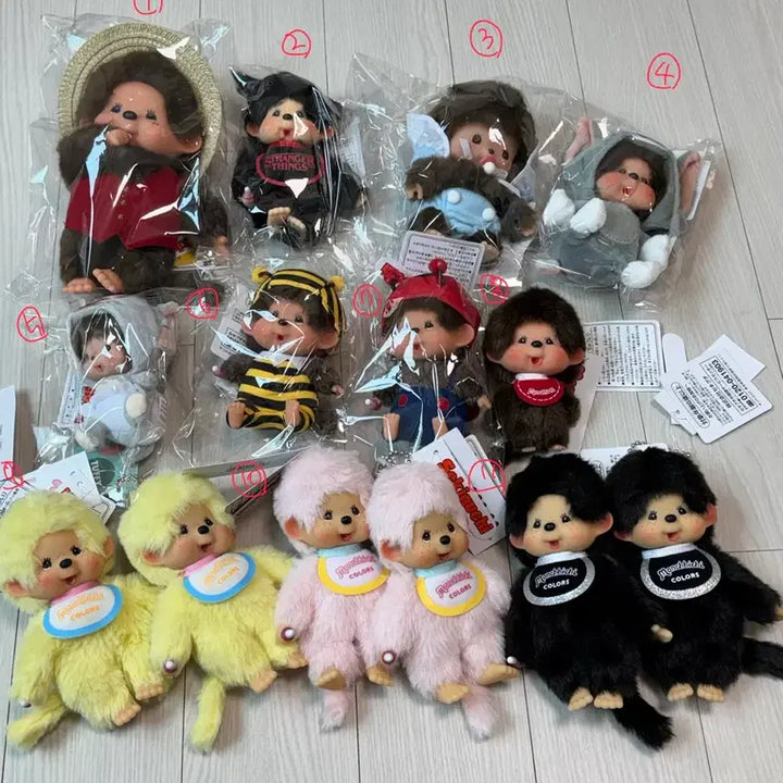 [BUNJANG] Monchhichi Colors Yellow Keychain / (새상품/정품) (9번)몬치치 컬러즈 노랑 키링