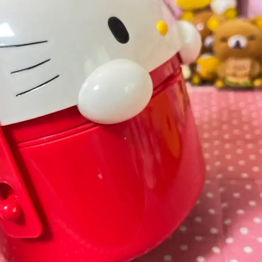 [BUNJANG] Vintage Kitty Face Lunch Box Storage Case / 고전 키티 얼굴 도시락통 보관함 케이스